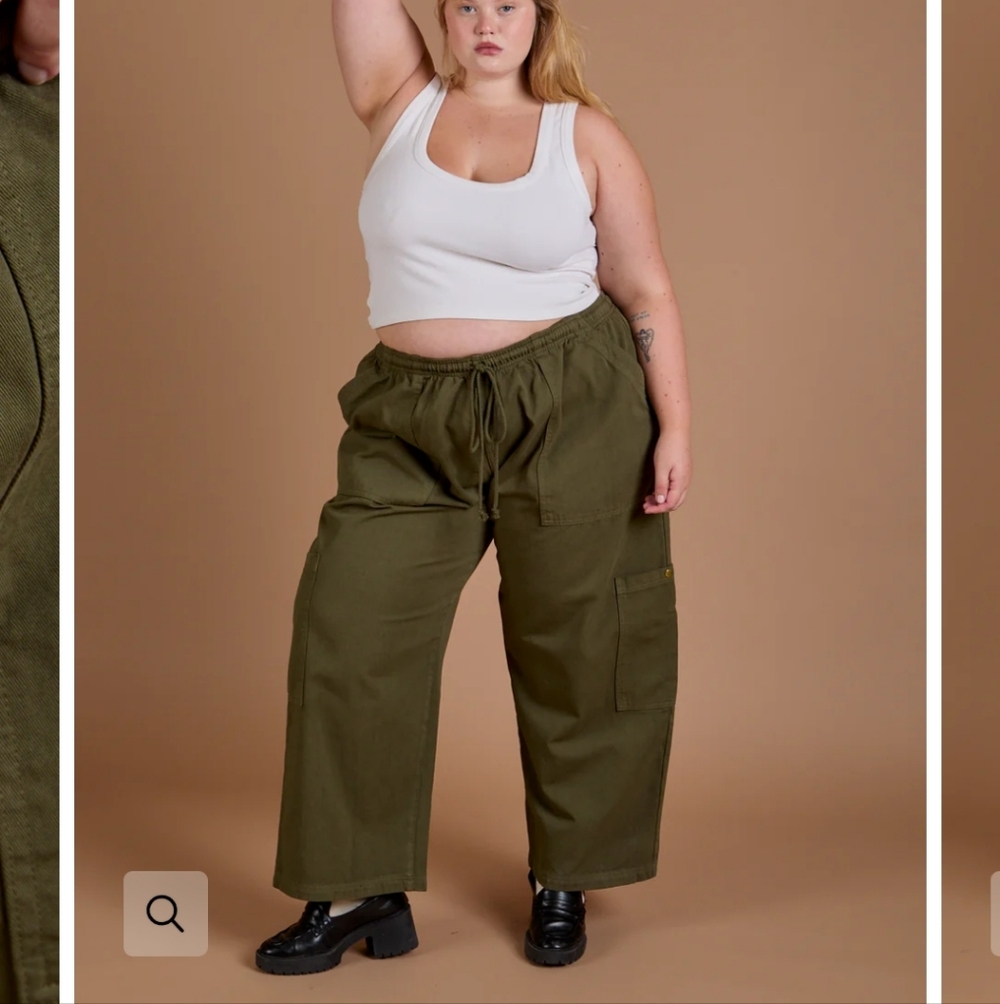Big Bud Press Wide Leg Cargo Pants in Brown - Picture 15 of 15